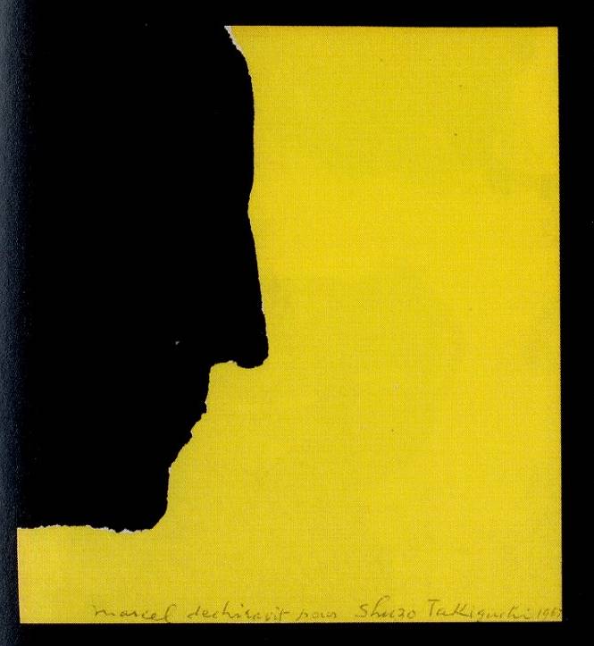 <span class="tw-text-xs tw-font-semibold">マルセル・デュシャン</span><span class="tw-text-sm tw-font-semibold">「Self-Portrait in Profile;「マルセル・デュシャン語録」より」</span>