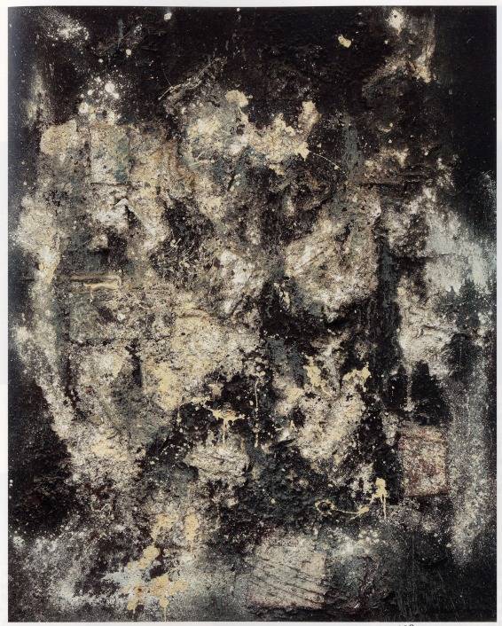 <span class="tw-text-xs tw-font-semibold">松谷武判</span><span class="tw-text-sm tw-font-semibold">「作品-O」</span>