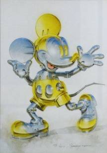 <span class="tw-text-xs tw-font-semibold">空山基</span><span class="tw-text-sm tw-font-semibold">「ポスター「Mickey Mouse Now and Future」展より」</span>